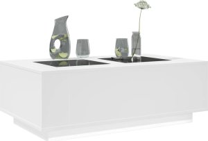 vidaXL Stolik kawowy z LED Infinity, biały, 116x69x40 cm 5