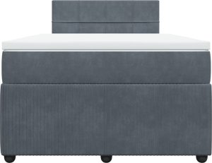 vidaXL Łóżko kontynentalne z materacem, ciemnoszare, 120x190cm aksamit 3