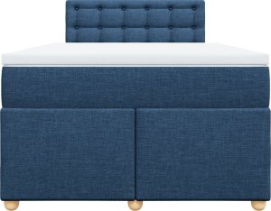 vidaXL Łóżko kontynentalne z materacem, niebieskie, 120x190cm, tkanina 6