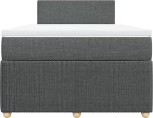 vidaXL Łóżko kontynentalne z materacem, ciemnoszare, 120x190cm tkanina 6