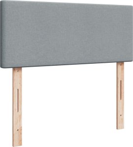 vidaXL Łóżko kontynentalne z materacem, jasnoszare, 120x190 cm tkanina 12