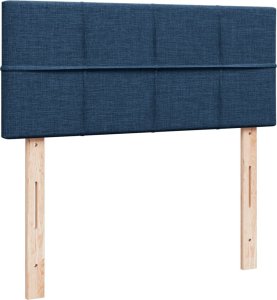 vidaXL Łóżko kontynentalne z materacem, niebieskie, 120x190cm, tkanina 12