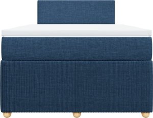 vidaXL Łóżko kontynentalne z materacem, niebieskie, 120x190cm, tkanina 6