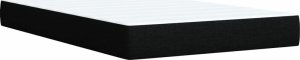 vidaXL Łóżko kontynentalne z materacem, czarne, 120x190 cm, tkanina 10