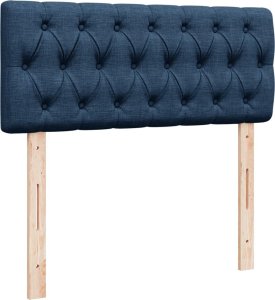 vidaXL Łóżko kontynentalne z materacem, niebieskie, 120x190cm, tkanina 12