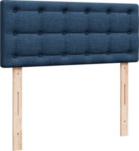 vidaXL Łóżko kontynentalne z materacem, niebieskie, 120x190cm, tkanina 12