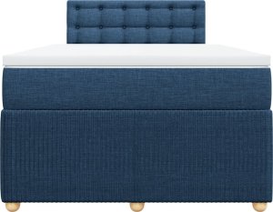 vidaXL Łóżko kontynentalne z materacem, niebieskie, 120x190cm, tkanina 6