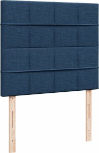 vidaXL Łóżko kontynentalne z materacem, niebieskie, 120x190cm, tkanina 7