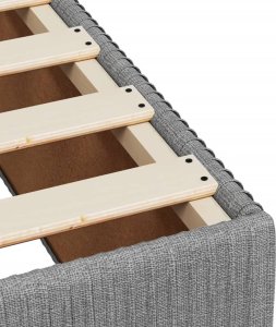 vidaXL Łóżko kontynentalne z materacem, jasnoszare, 120x190 cm tkanina 11