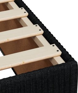 vidaXL Łóżko kontynentalne z materacem, czarne, 120x190 cm, tkanina 11