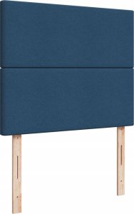 vidaXL Łóżko kontynentalne z materacem, niebieskie, 120x190cm, tkanina 7