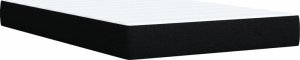 vidaXL Łóżko kontynentalne z materacem, czarne, 120x190 cm, tkanina 10