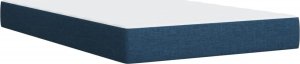 vidaXL Łóżko kontynentalne z materacem, niebieskie, 120x190cm, tkanina 9