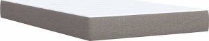 vidaXL Łóżko kontynentalne z materacem, taupe, 120x190 cm, tkanina 11