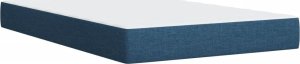 vidaXL Łóżko kontynentalne z materacem, niebieskie, 120x190cm, tkanina 11