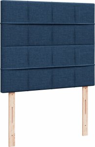 vidaXL Łóżko kontynentalne z materacem, niebieskie, 120x190cm, tkanina 10