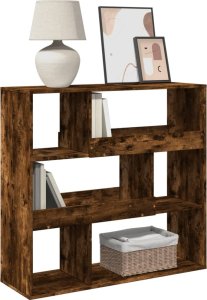 vidaXL Regał, przydymiony dąb, 100x33x94,5 cm, materiał drewnopochodny 3