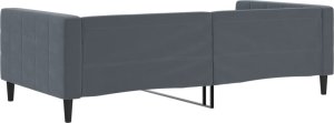 vidaXL Sofa z funkcją spania, ciemnoszara, 100x200 cm, aksamit 5