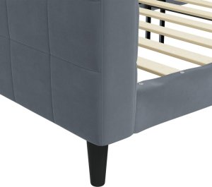 vidaXL Sofa z funkcją spania, ciemnoszara, 100x200 cm, aksamit 6