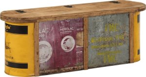 vidaXL Ławka ze schowkiem, 120x30x40 cm, drewno z odzysku 11