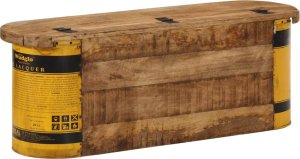 vidaXL Ławka ze schowkiem, 120x30x40 cm, drewno z odzysku 2