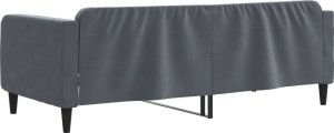 vidaXL Sofa z funkcją spania, ciemnoszara, 100x200 cm, aksamit 5