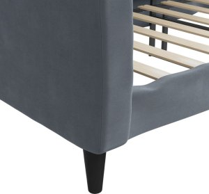 vidaXL Sofa z funkcją spania, ciemnoszara, 100x200 cm, aksamit 6