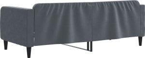 vidaXL Sofa z funkcją spania, ciemnoszara, 90x200 cm, aksamit 5