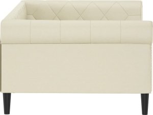 vidaXL Sofa z funkcją spania, kremowa, 100x200 cm, sztuczna skóra 4