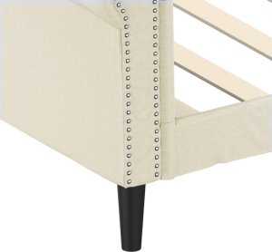 vidaXL Sofa z funkcją spania, kremowa, 100x200 cm, sztuczna skóra 6