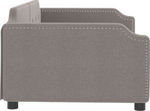 vidaXL Sofa z funkcją spania, kolor taupe, 100x200 cm, obita tkaniną 4