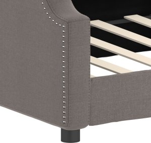 vidaXL Sofa z funkcją spania, kolor taupe, 100x200 cm, obita tkaniną 6