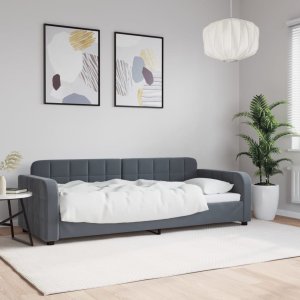 vidaXL Sofa z funkcją spania, ciemnoszara, 80x200 cm, aksamitna 1