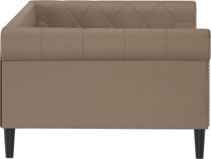 vidaXL Sofa z funkcją spania, cappuccino, 100x200 cm, sztuczna skóra 4
