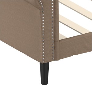 vidaXL Sofa z funkcją spania, cappuccino, 100x200 cm, sztuczna skóra 6