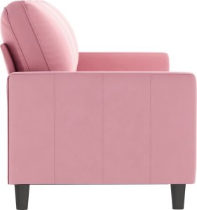 vidaXL Sofa 3-osobowa, różowa, 180 cm, obita aksamitem 4