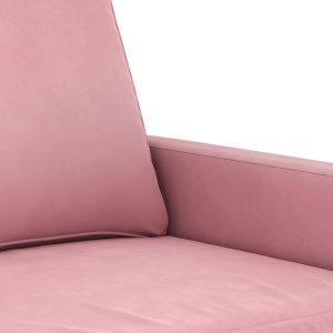 vidaXL Sofa 3-osobowa, różowa, 180 cm, obita aksamitem 6