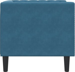 vidaXL Fotel Chesterfield, niebieski, tapicerowany aksamitem 5