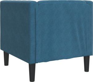 vidaXL Fotel Chesterfield, niebieski, tapicerowany aksamitem 6