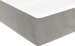 vidaXL Materac kieszeniowy, jasnoszary, 100x220x20 cm, aksamit 5