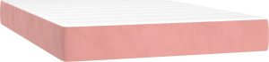 vidaXL Materac kieszeniowy, różowy, 120x220x20 cm, aksamitny 2