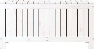 Skrzynia ogrodowa vidaXL Skrzynia ogrodowa, biała, 108x42,5x54 cm, lite drewno sosnowe 6