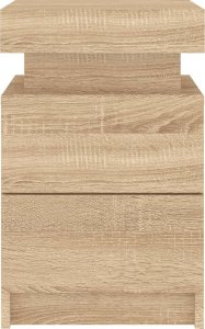 vidaXL Szafka nocna z oświetleniem LED, dąb sonoma, 35x39x55 cm 8