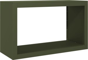 vidaXL Stojak na drewno opałowe, zielony, 100x40x60 cm, stalowy 2