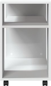 vidaXL Stolik boczny na kółkach, biały, 70x35x60 cm 6