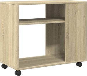 vidaXL Stolik boczny na kółkach, dąb sonoma, 70x35x60 cm 7