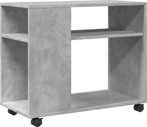 vidaXL Stolik boczny na kółkach, szarość betonu, 70x35x60 cm 2