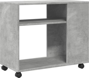vidaXL Stolik boczny na kółkach, szarość betonu, 70x35x60 cm 7