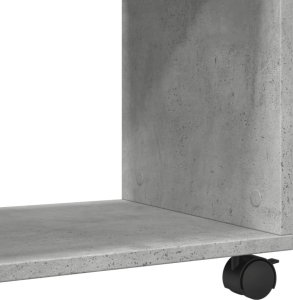 vidaXL Stolik boczny na kółkach, szarość betonu, 70x35x60 cm 8