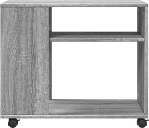 vidaXL Stolik boczny na kółkach, szary dąb sonoma, 70x35x60 cm 5